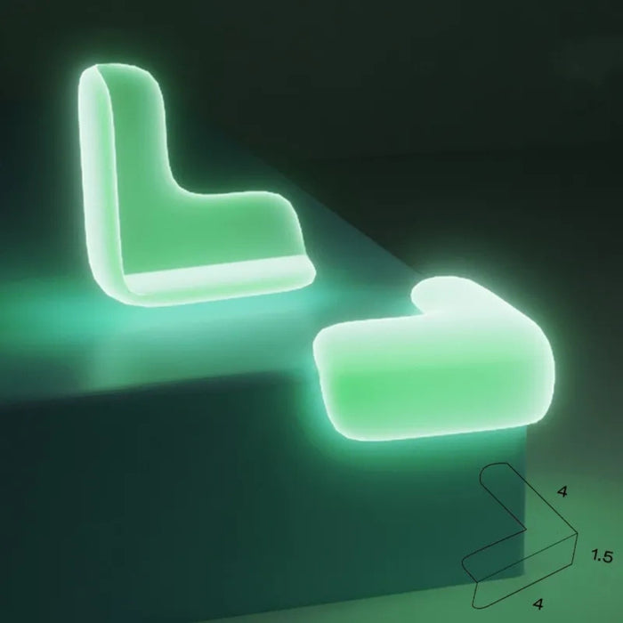 Digital Shoppy Luminous Corner Protector – Transparent Silicone Anti-Collision Stickers – 4-Pack