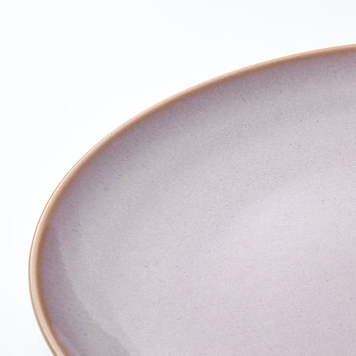 Top view of IKEA FÄRGKLAR 20 cm light pink ceramic plate
