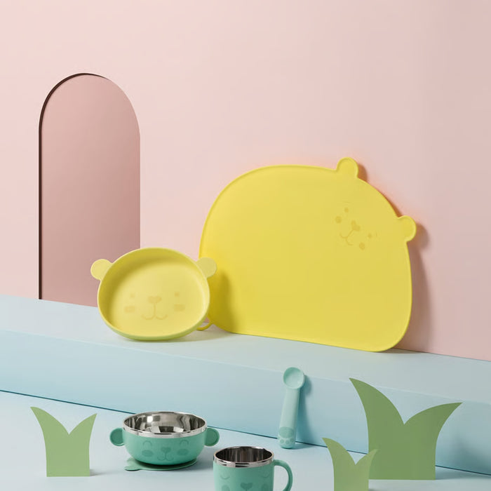 IKEA KANONKUL Kids Dinnerware Set - Plate, Bowl, Mug & Place Mat