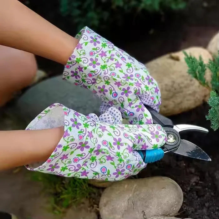 Digital Shoppy 1 pair Printed  Floral Gardening Gloves – Planting & Yard Work
