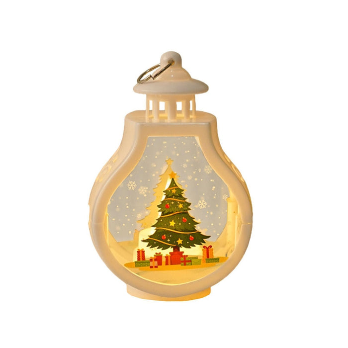 Digital Shoppy LED Christmas Candle Lamp, White Shell Tree Ornament - Decorative Light