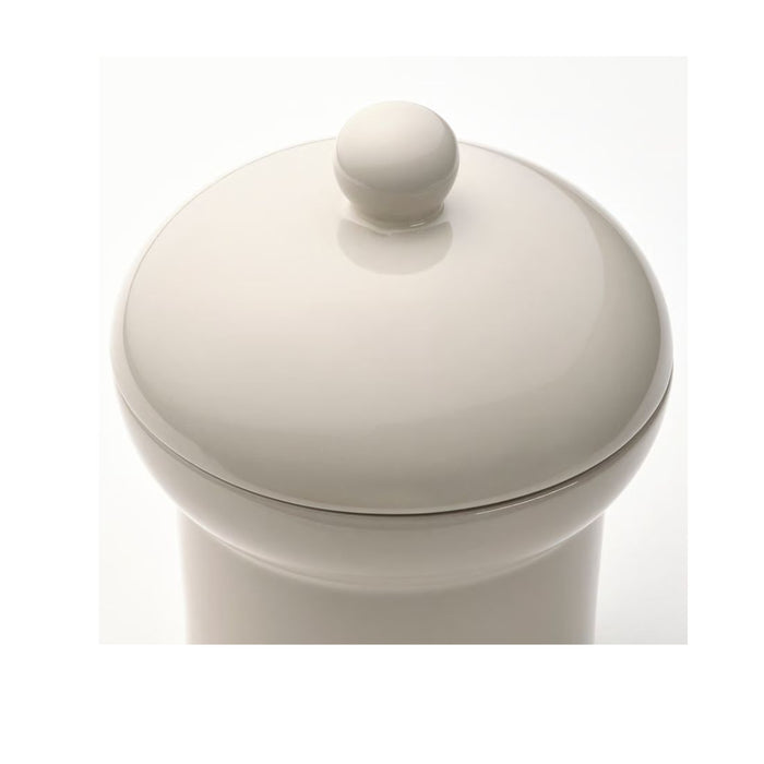 IKEA SPINNARHAJ Jar with lid, off-white, 13 cm (5 ")