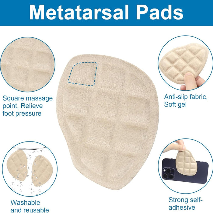 Digital Shoppy 1 Pair Forefoot Massage Cushion, Beige — Relief for Ball of Foot Pain