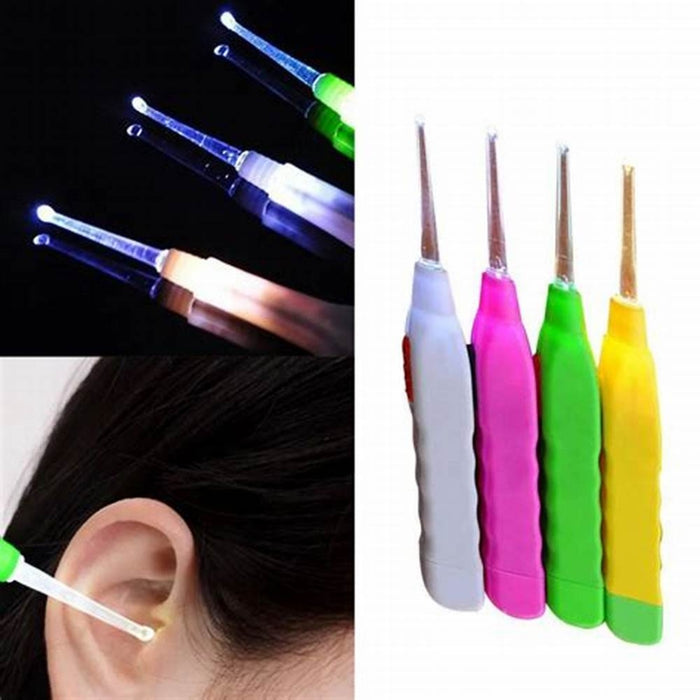 Digital Shoppy LED Light Ear Pick Wax Remover Cleaner Curette Tool (Random Colour)