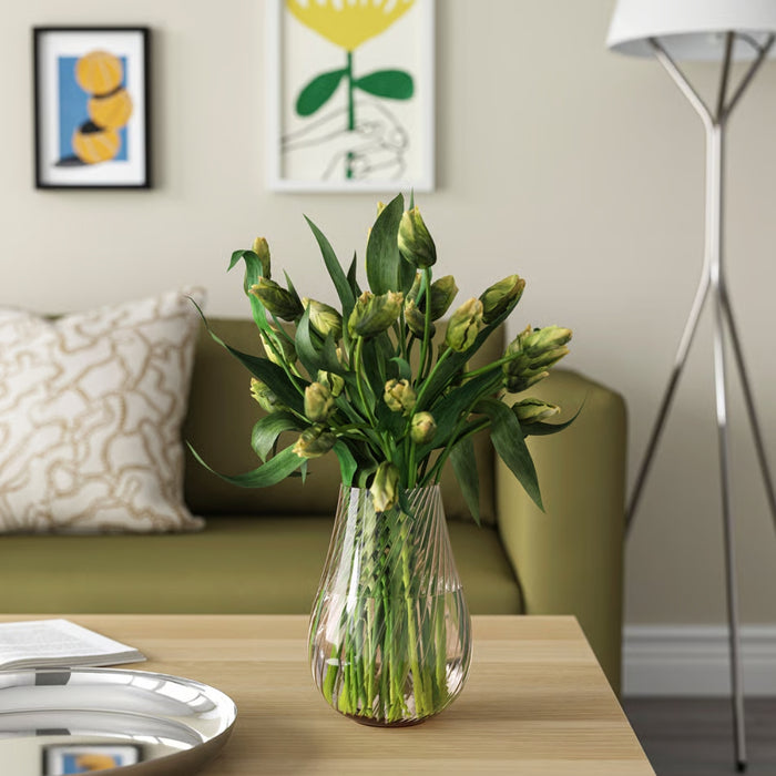 IKEA PÅSKÖTRÄD Vase, glass/light brown