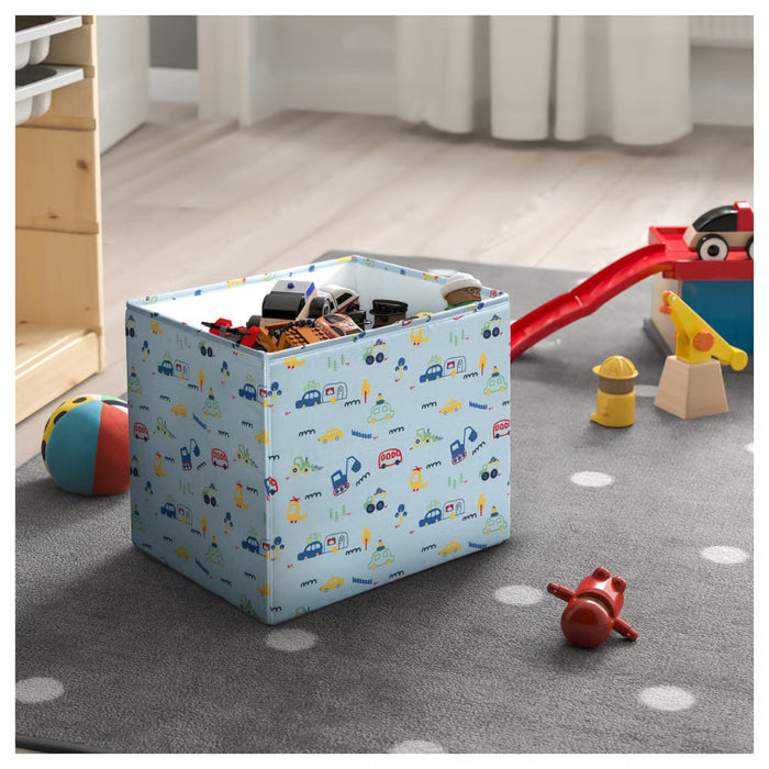 IKEA BARNDRÖM Box with Lid 33x39x34 cm with SPINNROCK Box with Compartments White 32x25x10 cm