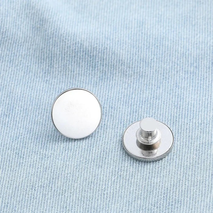 Digital Shoppy Magnetic Curtain Buckle, 17 mm – Anti-Leakage, Tool-Free Detachable Pair – Silver