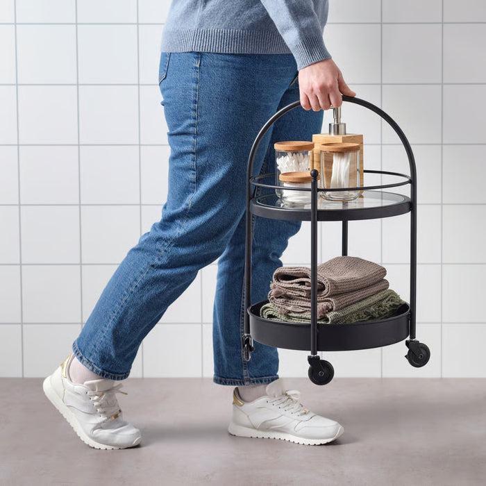 IKEA FRÖSJÖN Trolley, black, 55x35 cm (21 5/8x13 3/4 ")