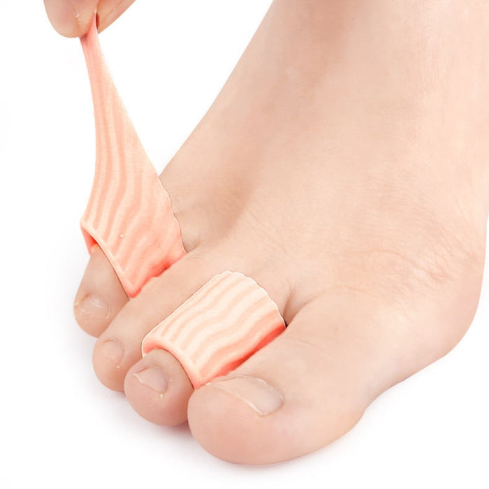 Digital Shoppy Comfortable Silicone Toe Cover Finger Support Basketball & Volleyball Bunion Care Callus Blister Toe Protector (Brighten skin color)