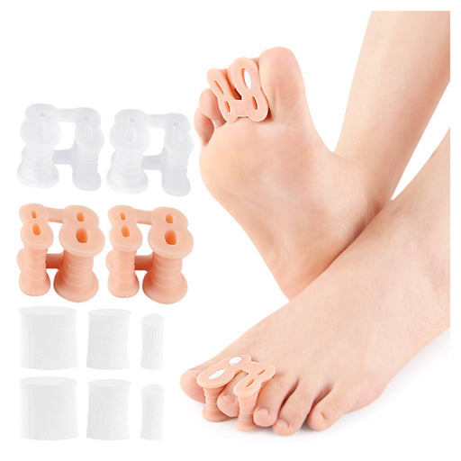 Transparent toe separators SEBS foot support corrector close-up view
