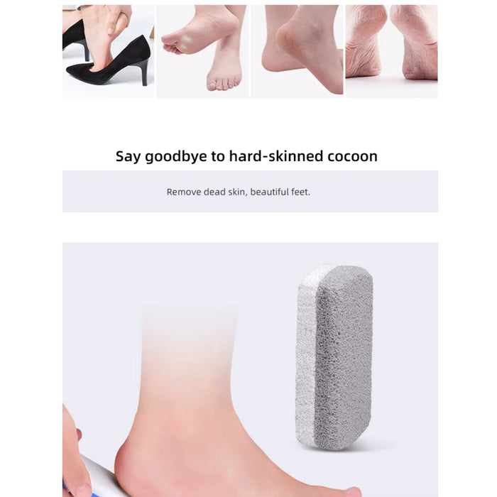 Digital Shoppy  Glass Pumice Stone for Feet Hard Dead Skin Cracked Heel Callus Remover and Foot Scrubber & Pedicure Exfoliator Kit (Blue+white)
