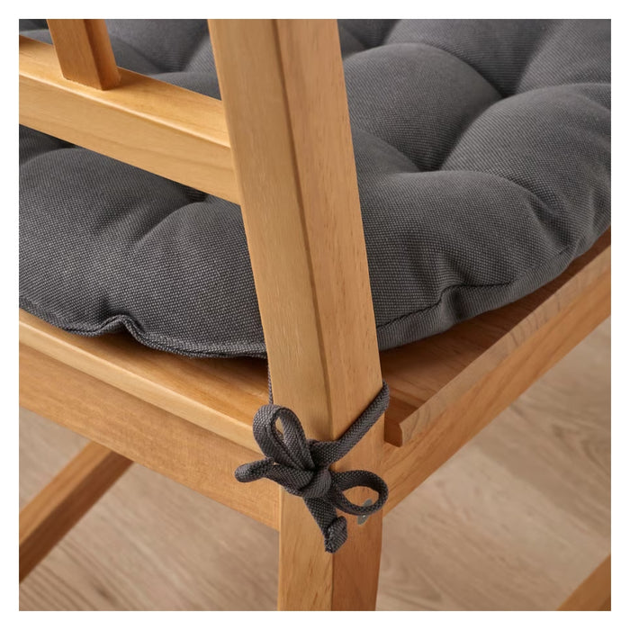Ikea VIPPÄRT Chair Pad Dark Grey 38 cm with AROMATISK Hand Towel, Green, 40x 70cm