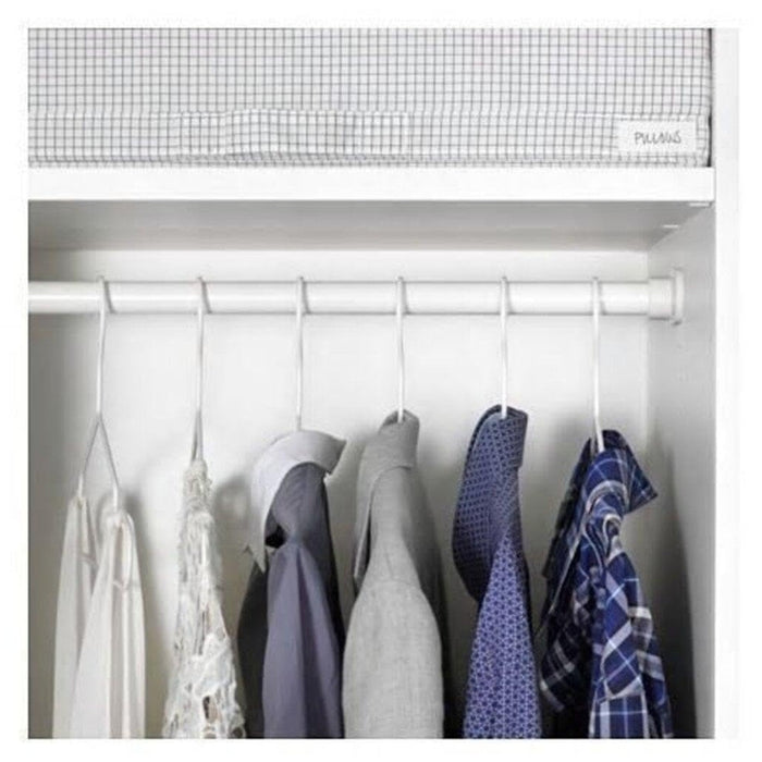IKEA HJÄLPA & STAJLIG Set: 80cm Clothes Rail, 5-Pack Hangers & 2-Pack Rail Hooks