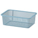 IKEA TROFAST mesh storage box in GrayBlue with airy metal mesh sides and rectangular frame, ideal for organizing supplies