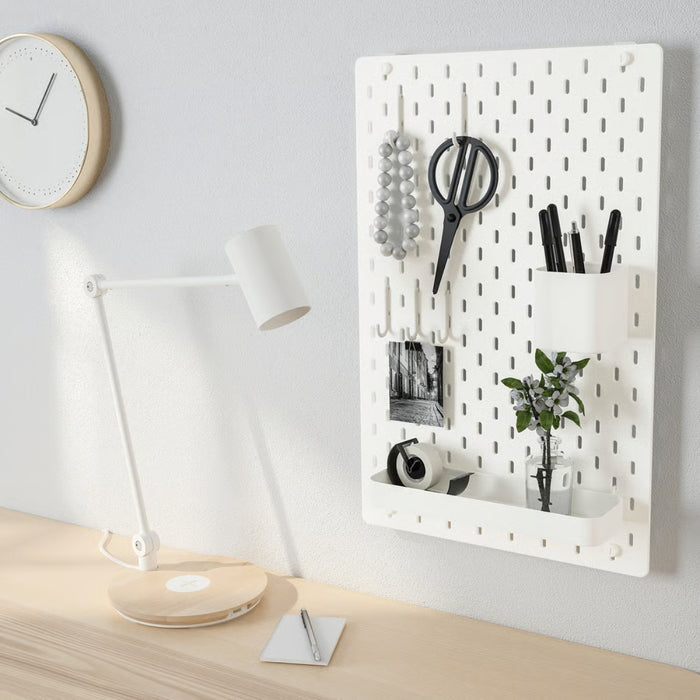 IKEA SKÅDIS Pegboard combination, white, 36x56 cm (14 ¼x22 ")