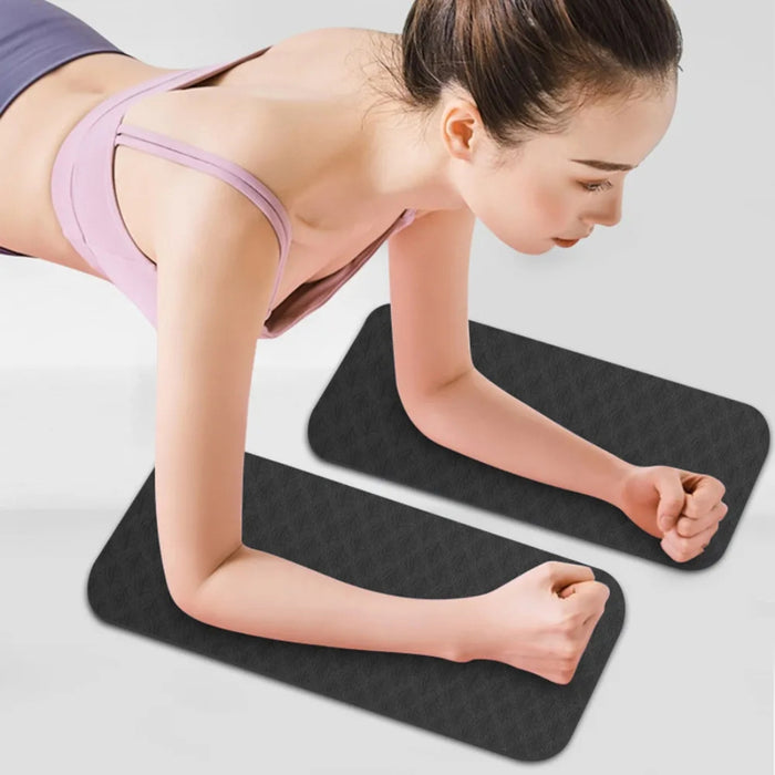 Digital Shoppy 2pcs Plate Support Pad, Black - Elbow & Knee Cushion - Yoga & Fitness