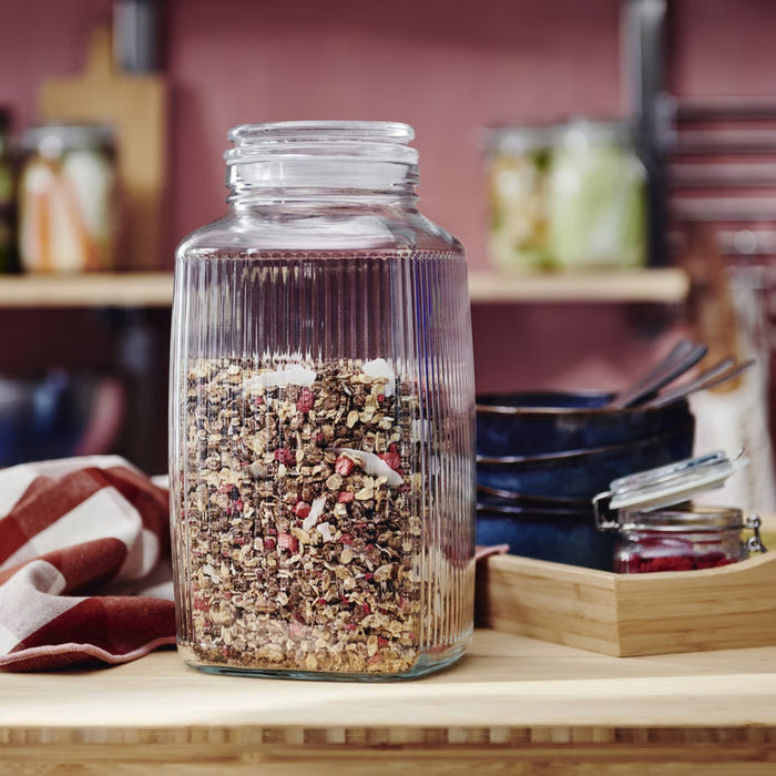 Transparent 3L jar with lid from IKEA KÖSSEBÄR collection