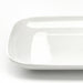 White rectangular plate on a white background