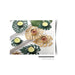 Decorative candles in leaf-shaped holders on a white background