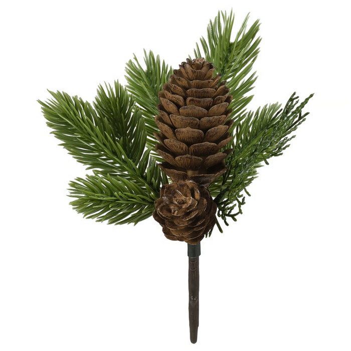 IKEA VINTERFINT artificial bouquet – pine cones and evergreen sprigs with brown stem, 15 cm indoor/outdoor decor - 70609565