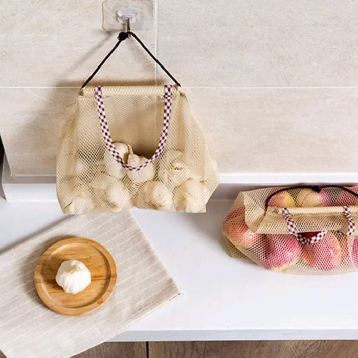 Digital Shoppy Mesh Kitchen Storage Bag – Hanging Net - Fruits, Veggies & Pantry Use