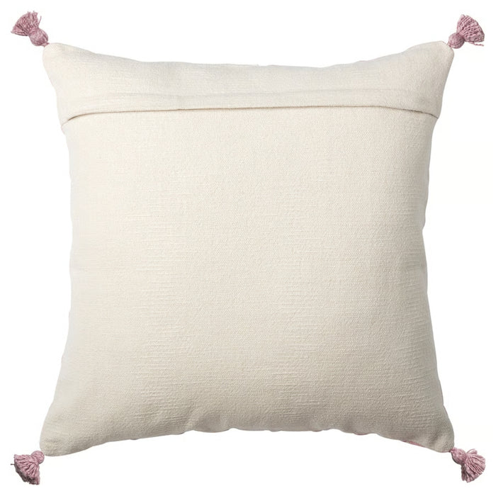 Ikea GOKVÄLLÅ Cushion Cover, White/Pink, 50x50 cm (20x20) with Washcloth, White, 30x30 cm