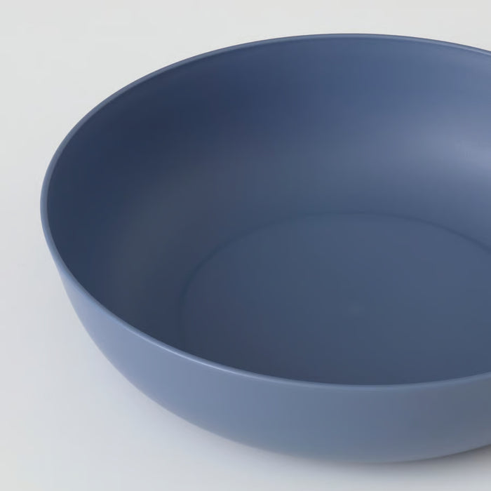 IKEA MÄRIT Place mat, natural35x45 cm (14x18 ") with VITABBORRE Plate, blue, 26 cm  and Deep plate, blue, 20 cm and  Bowl Blue, 16 cm  Glass, plastic 700 ml and  Paper napkin, patterned light pink/orange, 16x32 cm