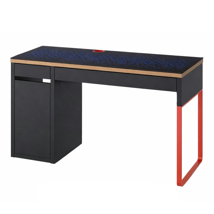 IKEA Gaming Set - MICKE Anthracite/Red Desk (105x50 cm) & BRÄNNBOLL Extra-Large Gaming Mouse Pad (90x40 cm