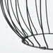 Close-up of a black wire basket on a white background