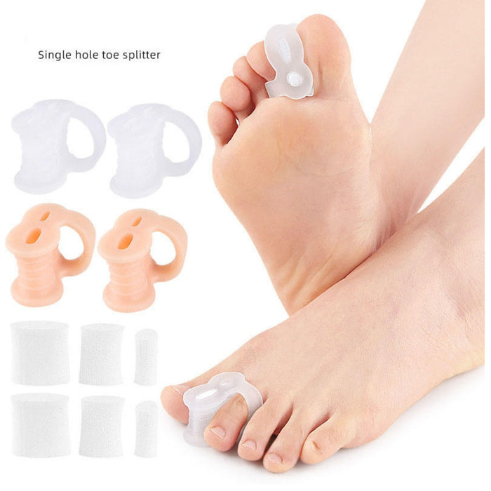 Digital Shoppy New Design Soft SEBS Gel Hallux Valugs Orthotic Toe Separator, Toe Overlap Thumb Orthopedic Correction Ring with EVA Spacer