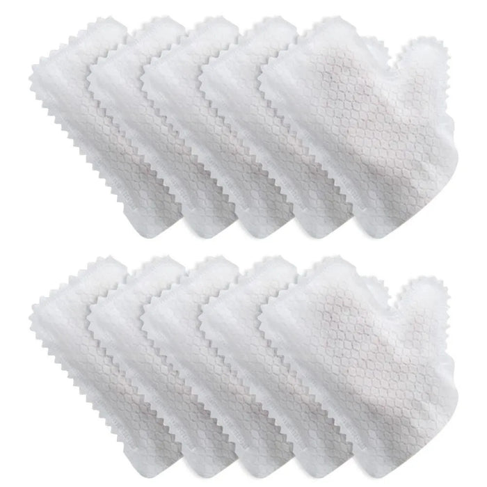 Disposable non-woven cleaning gloves with teeth for electrostatic dust removal