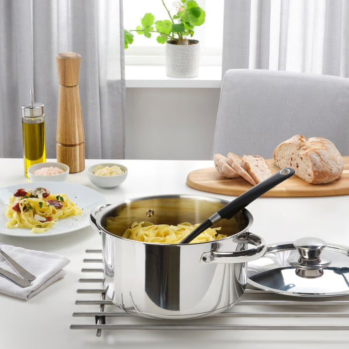 IKEA Cooking Set: DVÄRGKRÄFTA Pot with lid, 3 l (3.2 qt) & Trivet, 50x28 cm (20x11 ")
