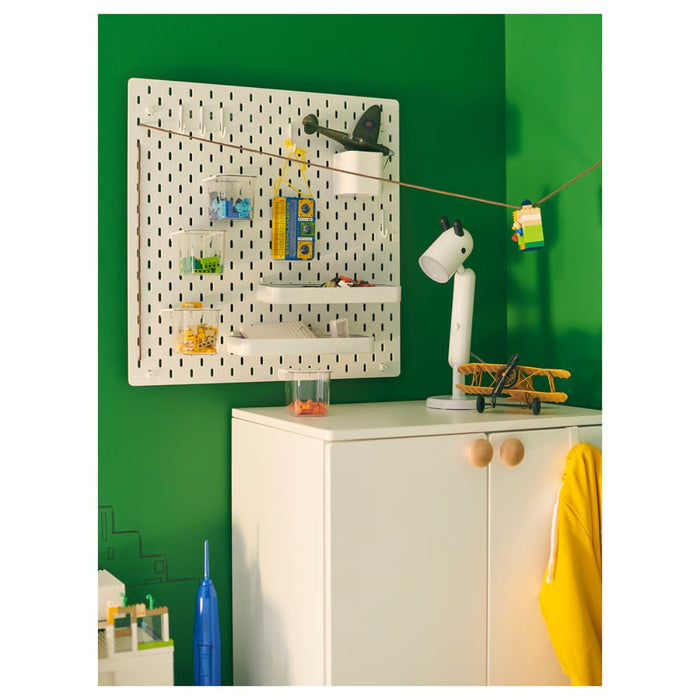 IKEA SKÅDIS Pegboard combination, white, 56x56 cm (22x22 ")