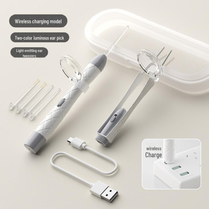 Digital Shoppy LED Ear Cleaning Tool Set – White Light-Emitting Ear Pick Kit