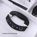 Black and silver carabiner with U-shaped design on a white background