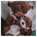 IKEA SKOGSDUVA soft toy – otter plush pair on white knit blanket, cozy and affectionate pose - 90576899

