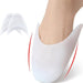 Digital Shoppy silicone toe protector worn on foot with textured grip dots for cushioning