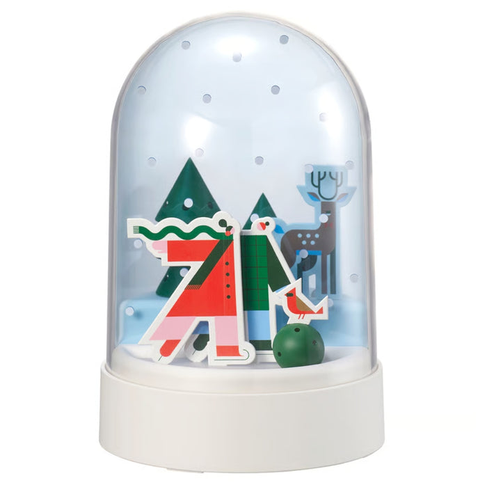IKEA STRÅLA Table lamp, snowy night/battery-operated dome