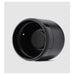 A glossy black cylindrical container or accessory with a wide open top, shown at an angle on a black background.