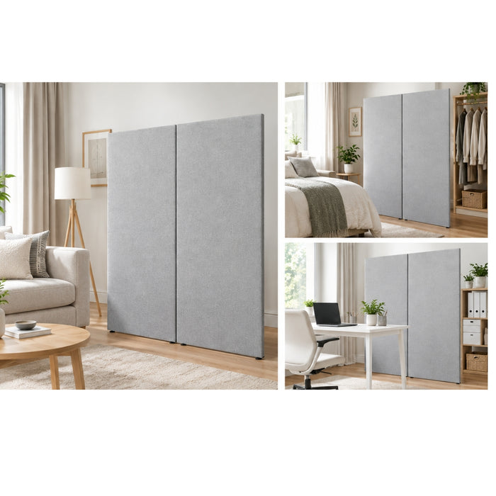 IKEA SIDORNA Room Divider Set, Grey, 80x150 cm (Includes 2 Screens, 2 Legs & 2 Connectors)
