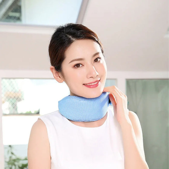 Digital Shoppy Anti-Snoring Chin Strap, Blue – Breathable Neck Support