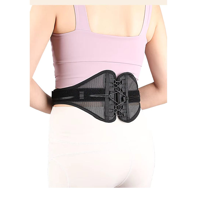 Digital Shoppy Breathable Mesh Pelvic Forward Tilt Support Protruding Lower Abdomen Drawstring Compression Waist Double-Pull Adjustable PU