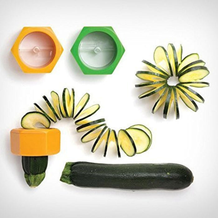 Digital Shoppy Spiral Knife Vegetable Cutter – Creative Cucumber Slicer - Yellow