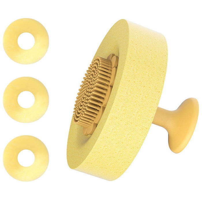 Digital Shoppy Yellow Sponge Mop – Dual-Sided Dish Cleaner with Suction Grip