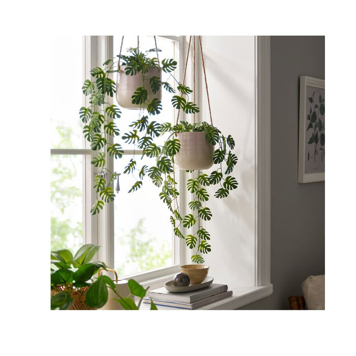 IKEA FEJKA Artificial potted plant, in/outdoor hanging/Monstera, 9 cm (3 ½ ")