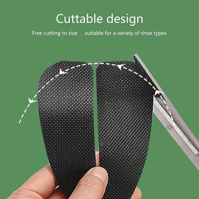 Digital Shoppy Melenlt Cuttable Anti-Wear Sole Stickers Silent Shock-Absorbing Non-Slip Forefoot Protection for High Heels (black)