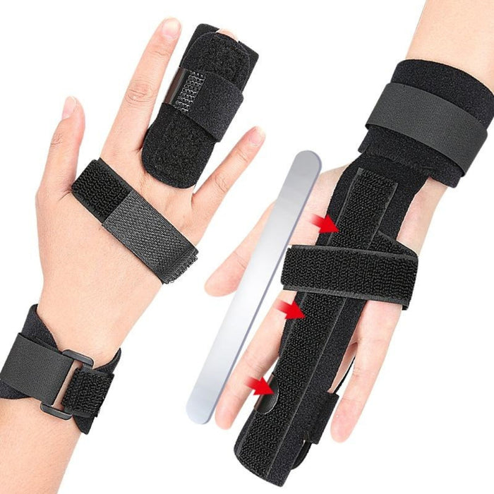 Digital Shoppy  Full Trigger Finger Splint Hand and Wrist Brace Support Adjustable Locking Straightener Straightening Immobilizer Treatment