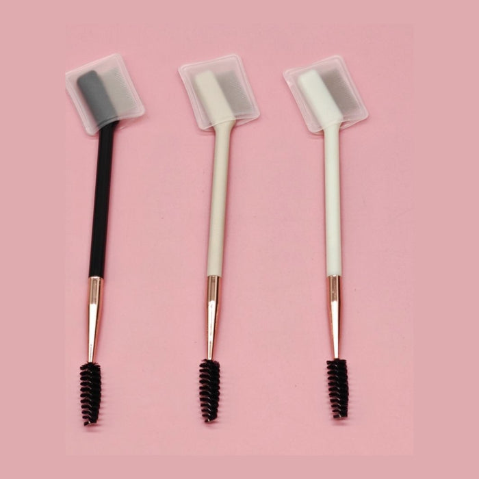 Digital Shoppy Private Label Dual-Ended Eyebrow & Eyelash Brush — Spoolie + Metal Comb