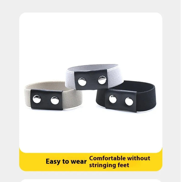 Three black and gray wristbands on a white background with text about comfort and wearability.