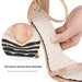 cushioned insole inside beige sandal showing soft RB material